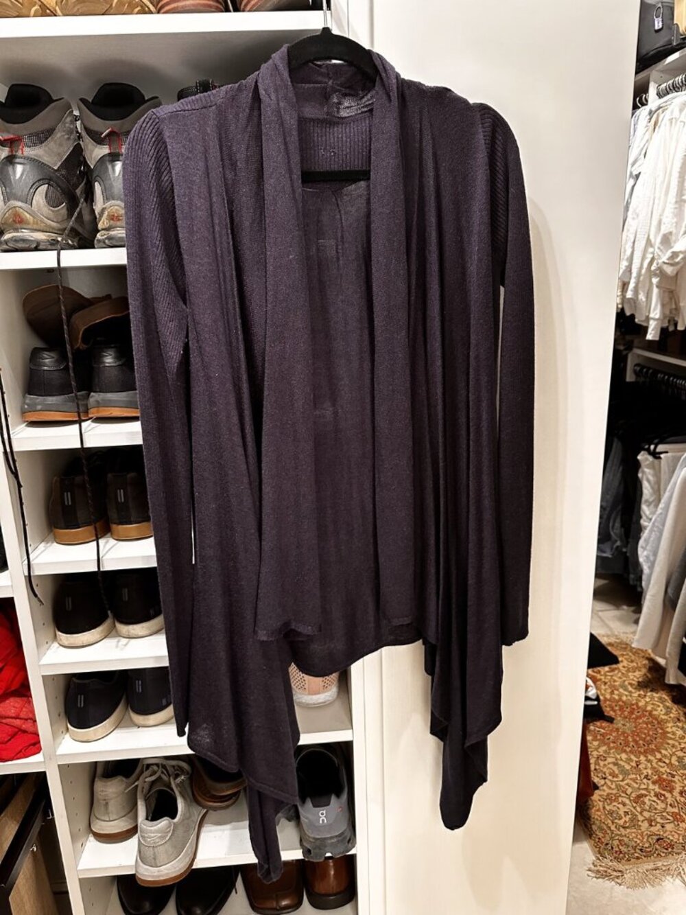 lululemon Open Front Wrap Cardigan Deep Purple Size M (6-8)